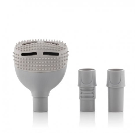 Innovagoods Smoovah Cepillo Quitapelos para Aspirador - Incluye 2 Adaptadores - Ideal para Mascotas - Universal - Facil Limpieza - 13x16x7cm - Color Gris