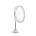 Innovagoods Mizoom Espejo de Aumento x5 - Diametro 20cm - Luz LED Blanca - Brazo Flexible - Ventosa - Inalambrico - Color Blanco