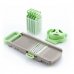Innovagoods Choppie Mandolina 6 en 1 con Rallador - Plegable - Multifuncion - Incluye Accesorios - Facil Limpieza - Compacto y Ligero - Seguro - 14.5x14x16cm - Color Verde y Gris