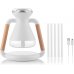 Innovagoods Misvolt Humidificador Difusor de Aromas 3 en 1 - Cargador Inalambrico - Deposito de 230ml - Silencioso - Incluye Cable USB - Apagado Automatico - 15x17x11cm - Color Blanco