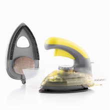 Innovagoods Velyron Mini Plancha de Viaje 2 en 1 - Potencia 800W - Cabezal Quitapelusas - Regulable de 80 a 200Â°C - Capacidad 80ml - Incluye Accesorios - Mango Giratorio - Color Amarillo