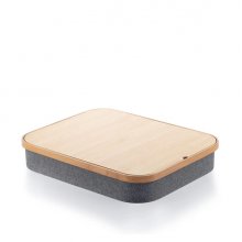 Innovagoods Larage Soporte para Portatil - Multifuncion - Bandeja de Almacenaje - Correa Interior de Sujecion - 40.5x33x6.5cm - Color Madera y Gris Innovagoods Larage Soporte para Portatil - Multifuncion - Bandeja de Almacenaje - Correa Interior de Sujecion - 40.5x33x6.5cm - Color Madera y Gris