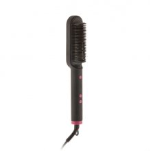 Innovagoods Cestrus Cepillo Alisador Ceramico - Potencia 45W - Cable Giratorio 150cm - Temperatura Regulable - Proteccion Antiquemaduras - 27x4x4.2cm - Color Negro y Fucsia