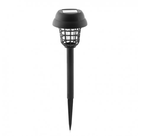 Innovagoods Garlam Lampara Solar Antimosquitos para Jardin - Luz Blanca y UV - Resistente al Agua - Facil Instalacion - Portatil - Color Gris