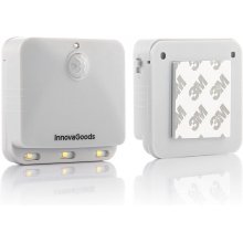 Innovagoods Lumtoo Pack de 2 Luces LED con Sensor de Movimiento - Adhesivo de Calidad - Alcance 5m - Apagado Automatico - 2.6x6.3x6.7cm - Color Blanco