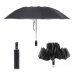 Innovagoods Folbrella Paraguas de Cierre Inverso con Luz LED - Reflectante - Antigoteo - Compacto - Ligero - Color Negro y Gris