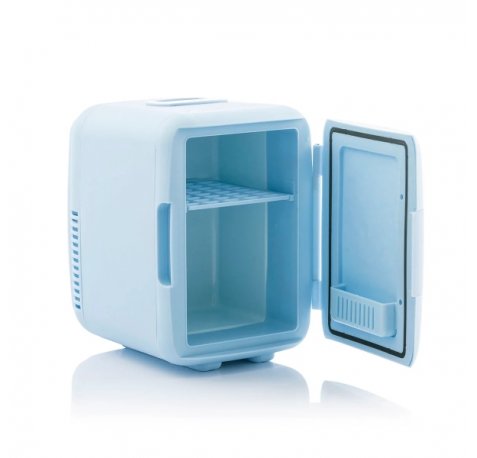 Innovagoods Mini Nevera para Cosmeticos - 48W - Capacidad 4L - Cable Extraible de 1.75m - Temperatura Regulable - Funcion Calor de 60 a 80ÂºC - Adaptador 12V - 18.5x25.2x23cm - Color Azul