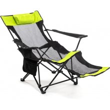 Innovagoods Kampfort Silla Tumbona de Camping Plegable 3 en 1 - Soporta 120Kg - Bolsillo Lateral - Bolsa de Transporte