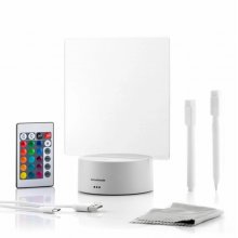 Innovagoods Lemo Tablero de Notas y Mensajes LED - Incluye Cable USB - RGB de Intesidad Regulable - Mando a Distancia - 15x19x9.5cm. - Color Gris Innovagoods Lemo Tablero de Notas y Mensajes LED - Incluye Cable USB - RGB de Intesidad Regulable - Mando a Distancia - 15x19x9.5cm. - Color Gris