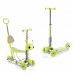 Innovagoods Scuvol Patinete Infantil Evolutivo 3 en 1 - Ruedas de 12cm - Soporta hasta 40kg - Incluye Accesorios - Altura Ajustable en 3 Niveles - Manillar Antideslizante - Color Verde y Gris