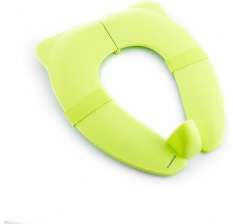 Innovagoods Foltry Reductor de Inodoro Plegable - Antisalpicaduras - Antideslizante - Facil Limpieza - 29x6x34cm - Color Verde