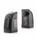 Innovagoods Heatpod Mini Calefactor Portatil - Potencia 400W - 2 Velocidades - Pantalla LED - Temperatura Regulable - Temporizador - Bajo Consumo - 8.5x16x12.5cm - Color Negro