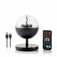 Innovagoods Istarlyt Proyector LED Recargable con Altavoz - Bluetooth - Bateria 800mAh - Mando a Distancia - Funcion Rotativa - Antideslizante - 10.7x15.3cm - Color Negro