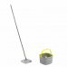 Innovagoods Selimop Fregona de Microfibra Giratoria - Cubo Separador de 2.5L con Autolimpieza - Palo Desmontable de 156cm - 2 Mopas Incluidas - 30x18x29.5cm - Color Amarillo y Gris