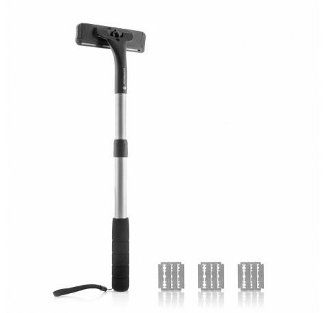 Innovagoods Extaver Afeitadora Corporal con Mango Extensible - Aluminio - Antideslizante - Facil Limpieza - Longitud de 36 a 54cm - 13x4.5x36-54cm - Color Negro y Gris