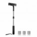 Innovagoods Extaver Afeitadora Corporal con Mango Extensible - Aluminio - Antideslizante - Facil Limpieza - Longitud de 36 a 54cm - 13x4.5x36-54cm - Color Negro y Gris