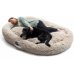 Innovagoods Cama Extragrande para Mascotas y Humanos - Bolsillo Lateral - Antideslizante - Facil Limpieza - Poliester - Ergonomico - Funda Extraible - 190x140x25cm - Color Beige