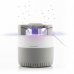 Innovagoods KL Silen Lampara USB Antimosquitos por Succion - Luz LED UV - Silenciosa - Alcance hasta 50m2 - Facil Limpieza - 12x14cm - Color Blanco y Gris