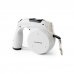 Innovagoods Leashic Correa Retractil 6 en 1 - Luz LED - Reloj - Compartimento de Bolsas y Comida - Bebedero - Extension hasta 4m - Apto hasta 35kg - Incluye Bolsas - 18x13.5x7.5cm - Color Gris y Negro