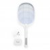 Innovagoods Elecfly Raqueta Matainsectos Recargable con Luz UV 2 en 1 - Funcion Lampara - 3000 Voltios - Bateria de 500mAh - Antidescargas Accidentales - 3.3x52.5x21.6cm - Color Blanco