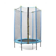 Innovagoods Zuply Cama Elastica Infantil con Red de Seguridad - Soporta hasta 25kg - Proteccion UV - Resistente al Agua - Mastiles con Espuma - 140x183cm - Color Azul y Negro