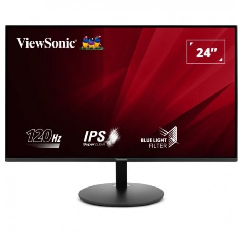 Viewsonic Monitor 23.8" LED IPS FullHD 120Hz - Respuesta 5ms - HDMI - VESA 75x75mm - Color Negro
