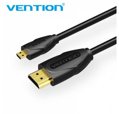 Vention Cable HDMI 1.4 Macho a Micro HDMI Macho - 1m - Color Negro