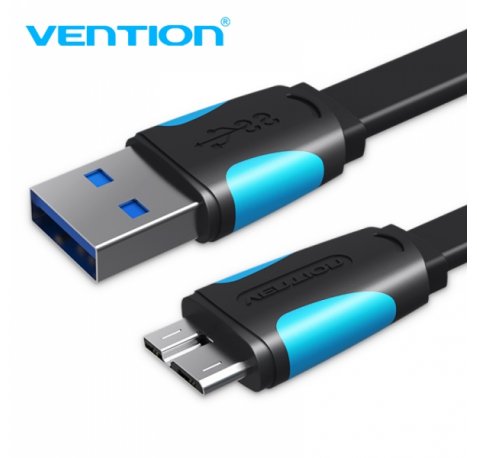 Vention Cable USB 3.0 Macho a MicroUSB Macho - 0.5m - Azul y Negro