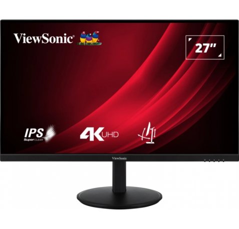 ViewSonic VG2708-4K Monitor LED 27" IPS UHD 4K HDR - Respuesta 4ms - 16:9 - Ajustable de Inclinacion - HDMI, DisplayPort, Audio - Angulo de Vision 178º - VESA 100x100mm