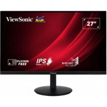ViewSonic VG2709-2K-MHD-2 Monitor LED 27" IPS QHD HDR - Respuesta 4ms - Altavoces 5W - Ajustable en Altura, Giratorio e Inclinable - HDMI, Audio - VESA 100x100mm
