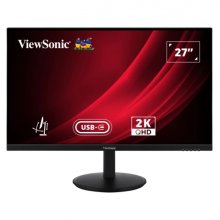 ViewSonic VG2709-2K-MHDU-2 Monitor LED 27" IPS QHD 2K HDR - Respuesta 4ms - Altavoces 5W - 16:9 - Ajustable en Altura, Giratorio e Inclinable - HDMI, Audio, USB-C - Angulo de Vision 178º - VESA 100x100mm