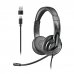 NGS VOX605-C Auriculares USB-C con Microfono - Microfono Regulable y Flexible - Almohadillas y Diadema Acolchadas - Diadema Ajustable - Control en Cable - Cable de 2m - Color Negro