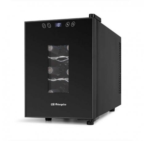Orbegozo VT 630 Vinoteca Compacta - Conserva y Disfruta del Vino en Casa - Capacidad para 6 Botellas - Control Electronico de Temperatura - Diseño Elegante y Moderno - Silenciosa y sin Vibraciones