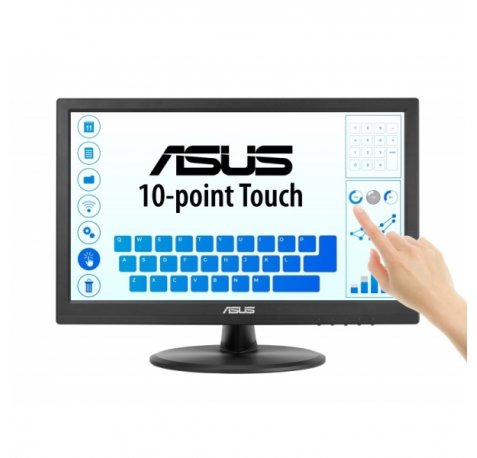Asus VT169HE Monitor Tactil 15.6" LED IPS FullHD 60Hz - Capacidad Tactil 10 Puntos - Respuesta 5ms - 16:9 - HDMI, VGA - VESA 75x75mm