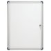 Bi-Office Vitrina para Anuncios o Carteles - Puerta Abatible con Cerradura - Tamaño 35.7 x 49cm - Superficie de Acero Lacado Magnetico - Color Aluminio