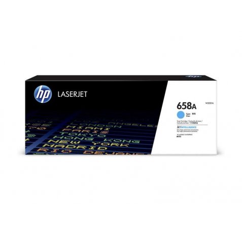 HP W2001A Cyan Cartucho de Toner Original - 658A