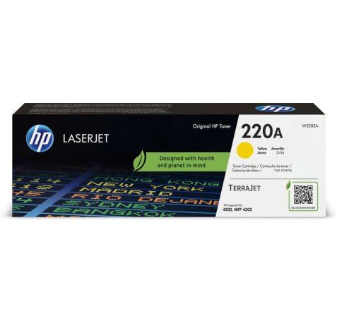 HP W2202A Amarillo Cartucho de Toner Original - 220A