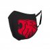 Upower Lion Face Mask Mascarilla Lavable - Talla Unica - Maxima Proteccion y Comodidad, Doble Tratamiento Antibacteriano y Anti-Gota, Tejido Repelente al Agua, DiseÃ±o Ergonomico - Color Negro Carbon