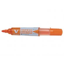 Pilot V-Board Master Begreen Rotulador para Pizarra Blanca - Punta Redonda 6mm - Trazo 2.3mm - 91% Plastico Reciclado - Recargable - Color Naranja (10 uds)