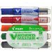 Pilot V-Board Master Begreen Pack de 5 Rotuladores para Pizarra Blanca - Punta Redonda 6mm - Trazo 2.3mm - 91% Plastico Reciclado - Recargable - Colores Surtidos