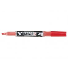 Pilot V-Board Master S Begreen Rotulador para Pizarra Blanca - Punta Redonda 3.5mm - Trazo 1.3mm - 80% Plastico Reciclado - Recargable - Color Rojo (10 uds)