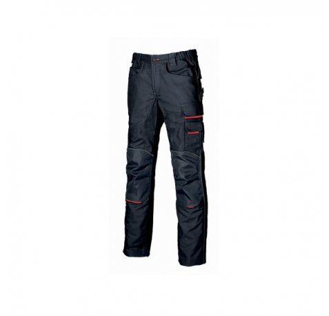 Upower Free Pantalon Multifuncional - Talla 48 - Multiples Bolsillos Estrategicos, Rodilleras Resistentes, Detalles Reflectantes, Costuras Triples, Proteccion DPI1 - Color Azul Marino