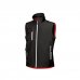 Upower Climb Chaleco de Trabajo Soft Shell - Talla S - Tejido Elastico Transpirable, Resistente al Viento y Agua, Bolsillo para Movil con Cremallera, Proteccion DPI1 - Color Negro Carbon