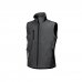 Upower Climb Chaleco de Trabajo Soft Shell - Talla S - Tejido Elastico Transpirable, Resistente al Viento y Agua, Bolsillo para Movil con Cremallera, Proteccion DPI1 - Color Gris Meteorito