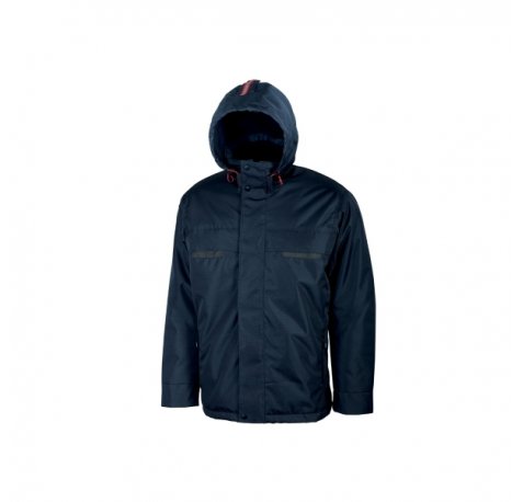 Upower Snow Chaqueta Funcional con Multiples Bolsillos - Talla 3XL - Capucha Ajustable, Detalles Reflectantes, Tejido de Refuerzo, Proteccion DPI1 - Color Azul Marino