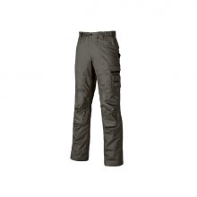 Upower Nimble Pantalon de Trabajo Confortable - Talla 52 - Multiples Bolsillos, Refuerzos Resistentes, Cintura Elastica, Proteccion DPI1, Costuras Triples - Color Gris Piedra