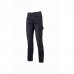 Upower Tommi Vaqueros Cargo de Trabajo - Talla 36 - Tejido Elastico, Bolsillos Laterales con Botones, Proteccion DPI1, Ajuste Regular - Color Negro Carbon