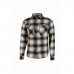 Upower Cedar Camisa de Trabajo Hombre - Talla S - Alto Rendimiento Termico, Franela Suave a Cuadros, Bolsillos con Botones Perlados, Proteccion DPI1, DiseÃ±o con Pliegues en el Dorso - Color Chocolate