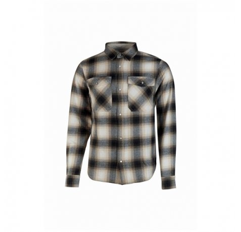 Upower Cedar Camisa de Trabajo Hombre - Talla XL - Alto Rendimiento Termico, Franela Suave a Cuadros, Bolsillos con Botones Perlados, Proteccion DPI1, DiseÃ±o con Pliegues en el Dorso - Color Chocolate