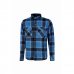Upower Cedar Camisa de Trabajo Termica - Talla 2XL - Franela a Cuadros, Bolsillos con Botones Perlados, Revestimiento Interno, Proteccion DPI1, Cuello con Orificio Porta Pluma - Color Azul Oscuro Westlake